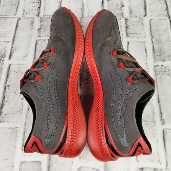 Ecco S-Drive  Gray Suede Red Spikeless Golf Shoe Men\'s 10 (EU 43) ECCO Red Golf Shoes for Men for sale | eBay main image 4